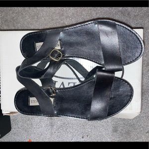 Steve Maddon All Black Sandals W size 7
